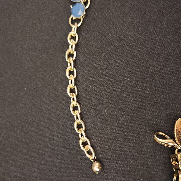 Aqua goldtoned vintage bib neckalce Cara ny - Picture 5 of 6